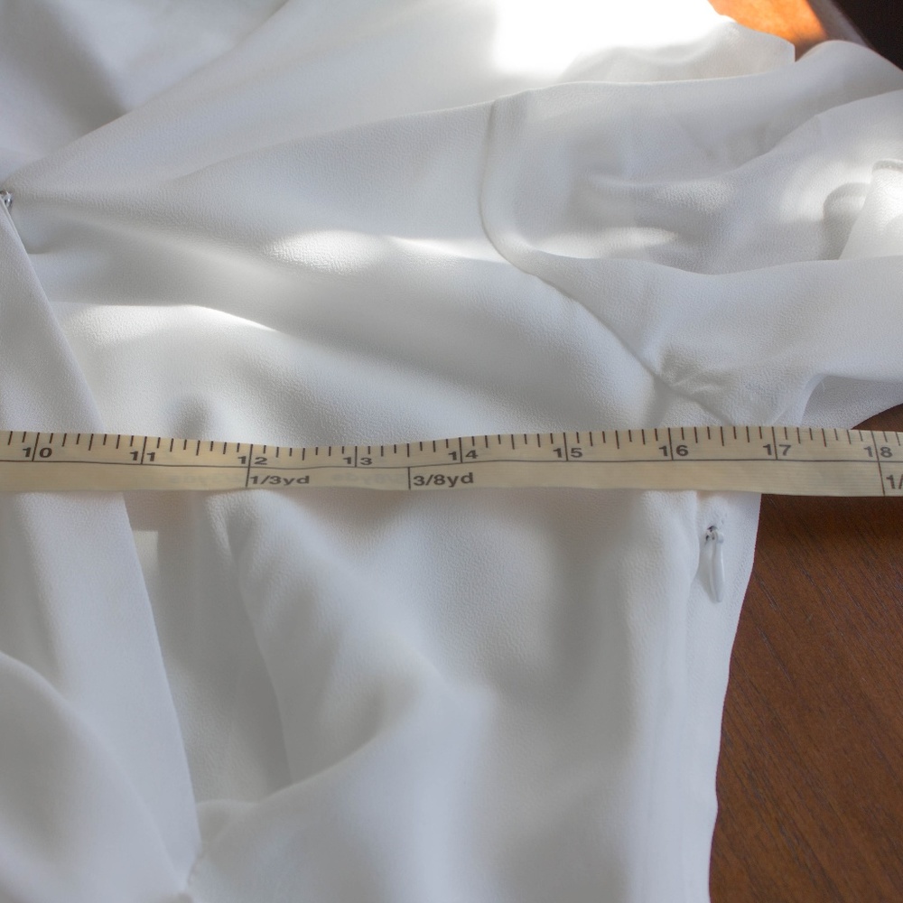 White Ruffled Wrap Dress - Picture 3 of 4